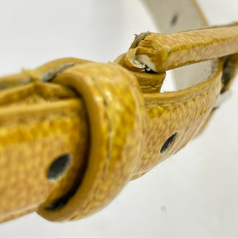 Vintage‎ Marigold Yellow Thin Skinny Belt